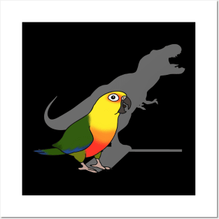 T-rex Jenday Conure dinosaur Posters and Art